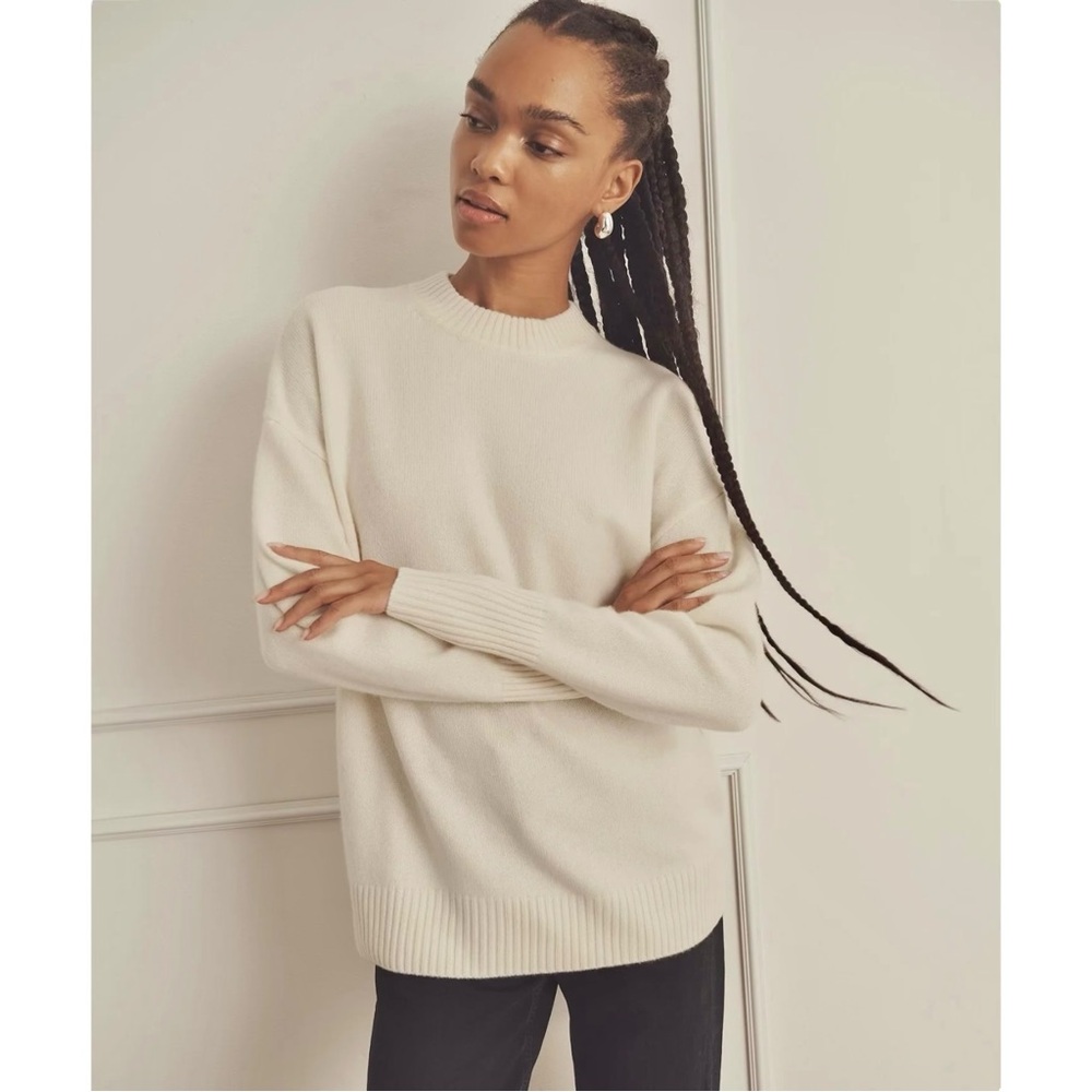 NAADAM Cream Crewneck Sweater